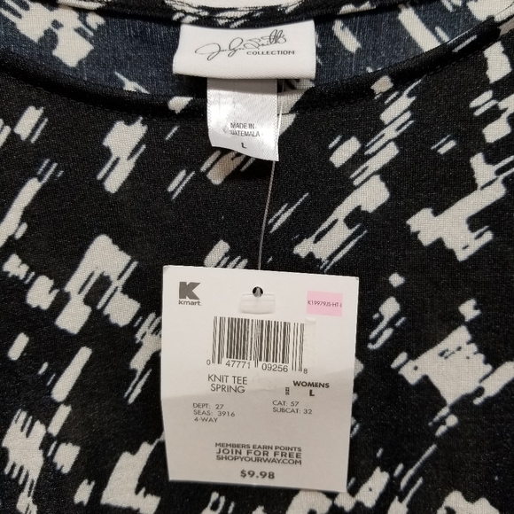 Jaclyn Smith, NWT, SS, Large knit tee - Picture 3 of 5